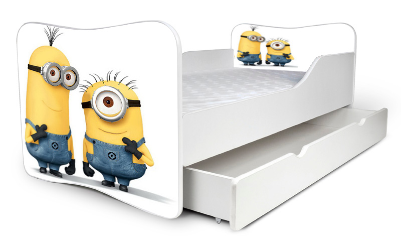 Detská posteľ Minions + šuflík